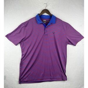 Callaway POLO Mens 2XL Blue Red Striped‎ Short Sleeve Opti Dry Golf Polo